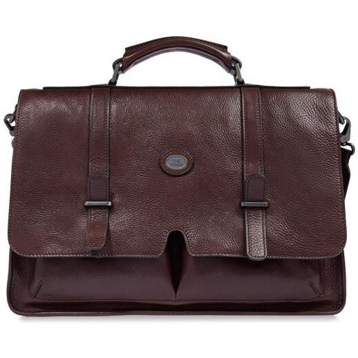 The Bridge isaia cartella messenger pelle 43 cm scomparto per laptop rosso