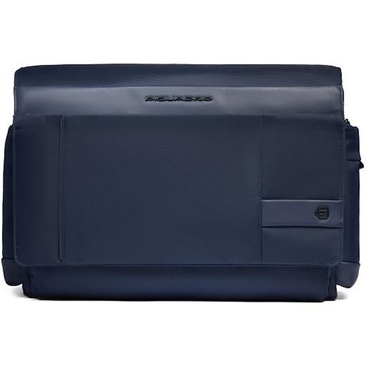 Piquadro wollem cartella messenger protezione rfid 39 cm scomparto per laptop blu