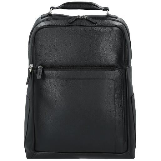 Piquadro zaino da giorno pelle 43 cm scomparto per laptop nero