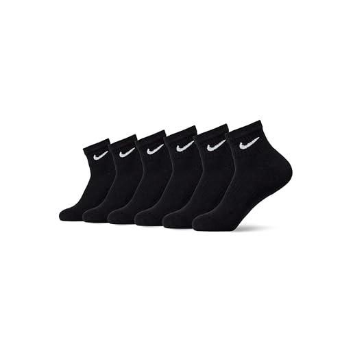 Nike sx7669-010 everyday cushioned calzini uomo black/white taglia l