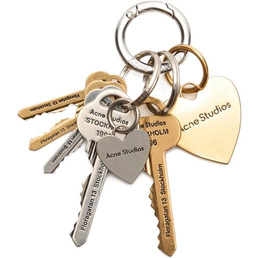 Acne Studios portachiavi a cuore - oro