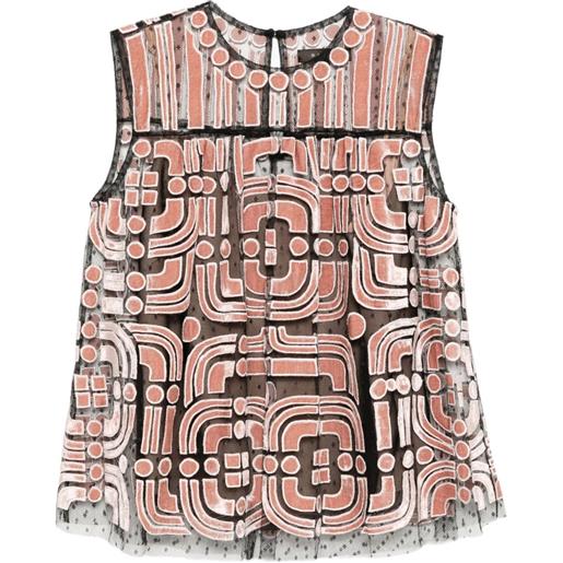 Biyan canotta con stampa geometrica - rosa