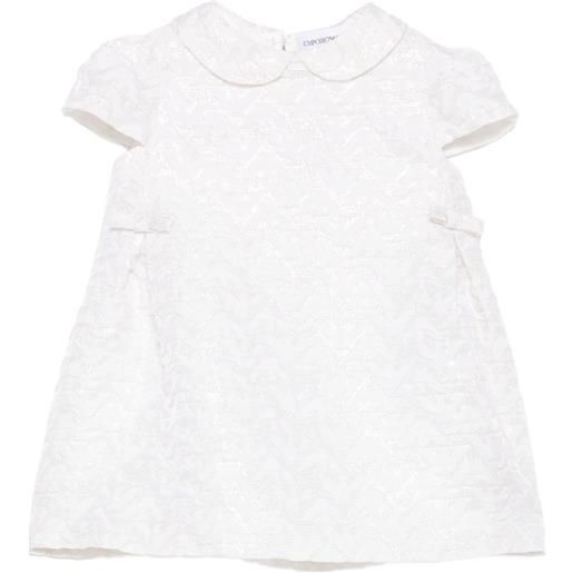 Emporio Armani Kids abito con colletto alla peter pan - bianco