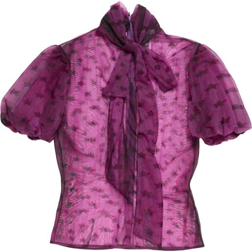 Acne Studios top con stampa - viola