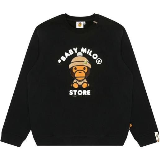 A BATHING APE® felpa girocollo con ricamo - nero