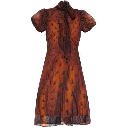 Acne Studios abito con maniche a palloncino - marrone