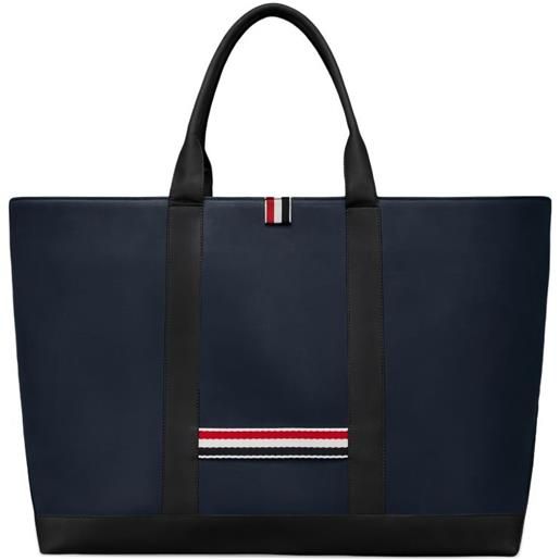 Thom Browne Kids borsa tote con dettaglio a righe - blu