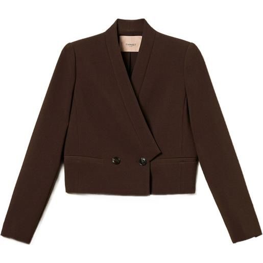 TWINSET blazer doppiopetto - marrone
