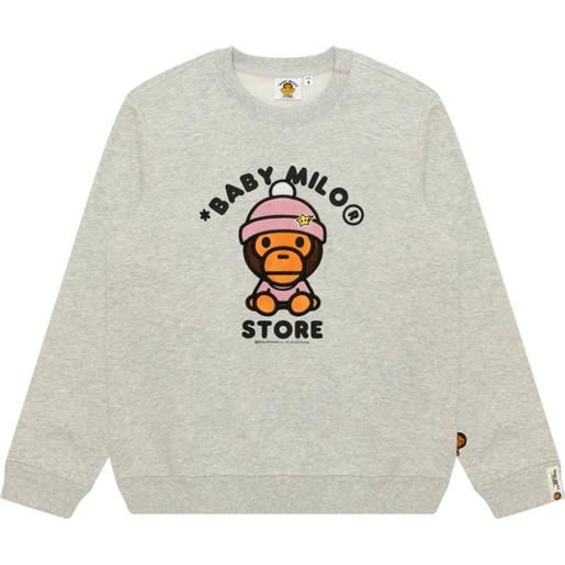A BATHING APE® felpa con ricamo - grigio