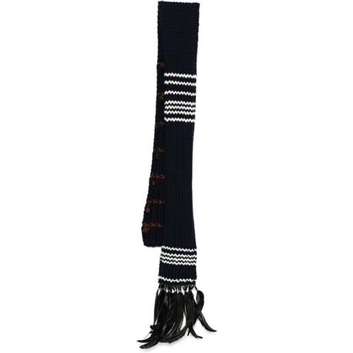 Prada sciarpa a righe - blu