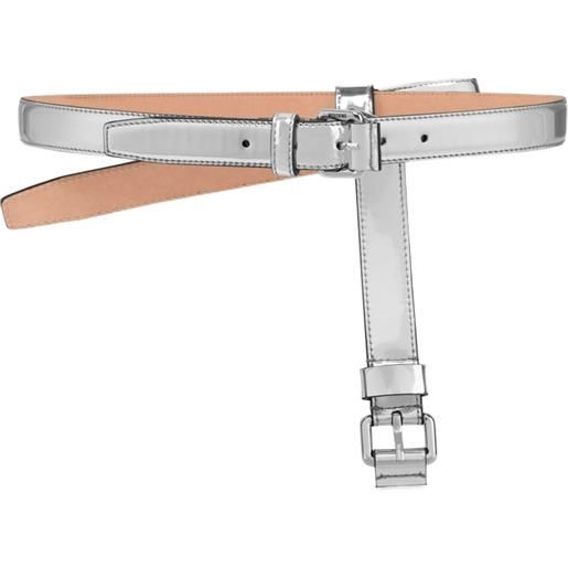 Moschino cintura con fibbia - argento