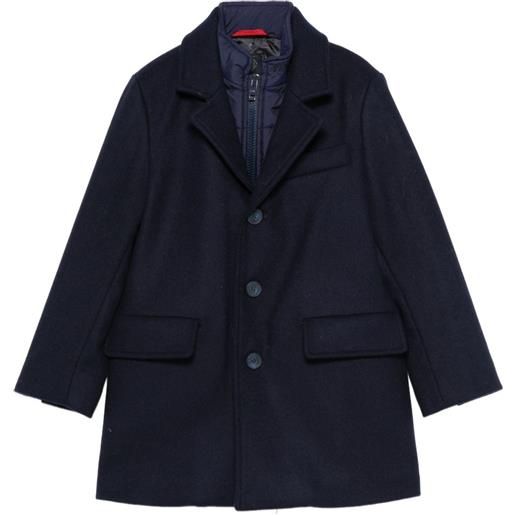 Fay Kids cappotto in lana con bottoni - blu