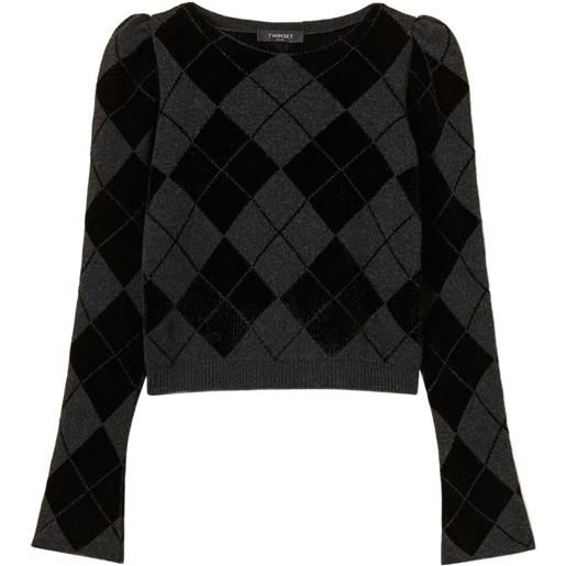 TWINSET maglione con maniche a palloncino - nero