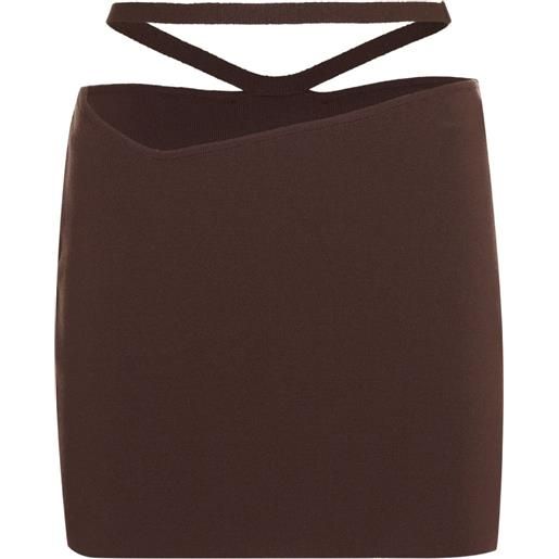 ANDREĀDAMO minigonna in maglia - marrone