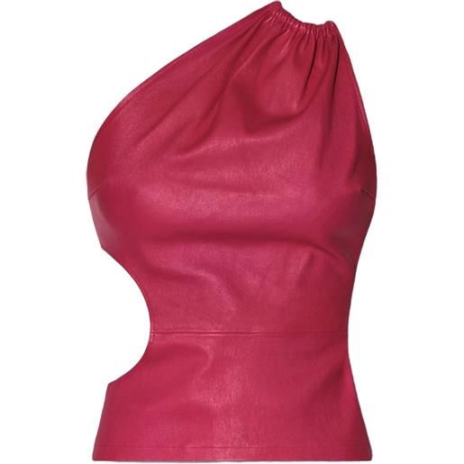 AMIRI top monospalla con dettaglio cut-out - rosa