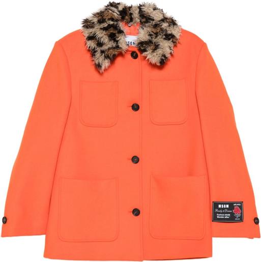 MSGM giacca in misto lana - arancione