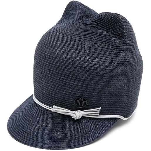 Maison Michel cappello da baseball jamie con fiocco - blu