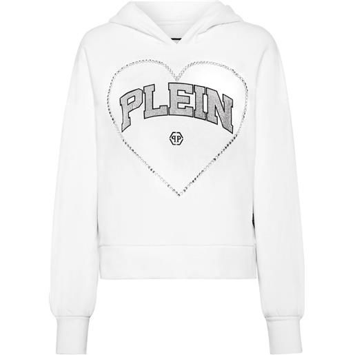 Philipp Plein felpa con strass - bianco