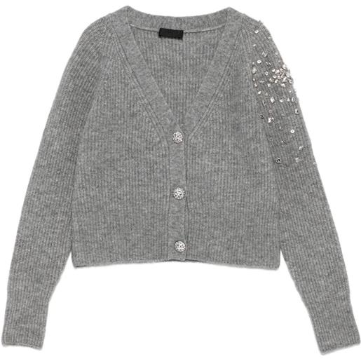LIU JO cardigan con decorazione - grigio