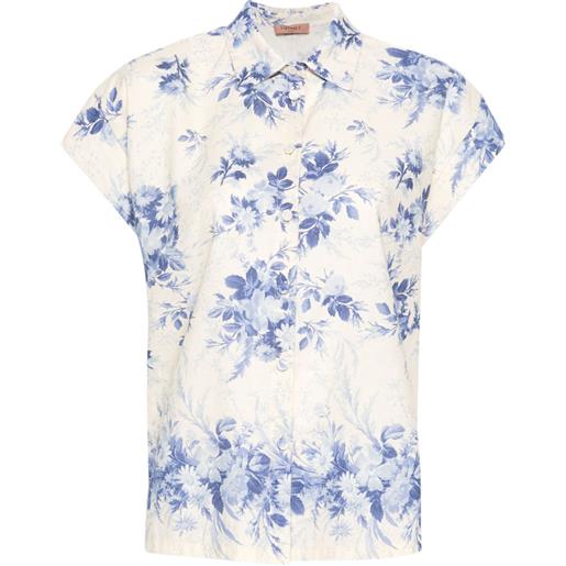 TWINSET camicia a fiori - toni neutri