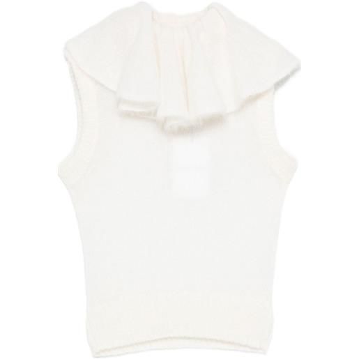 Viktor & Rolf top con ruches - bianco