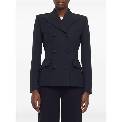 Adam Lippes blazer doppiopetto con revers a lancia - blu