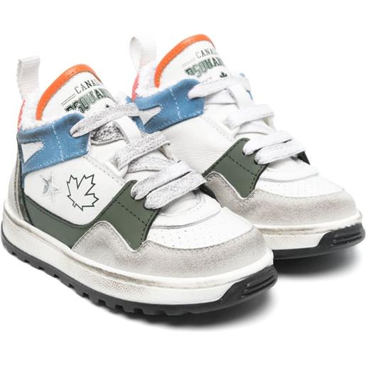 DSQUARED2 KIDS sneakers con design color-block - bianco