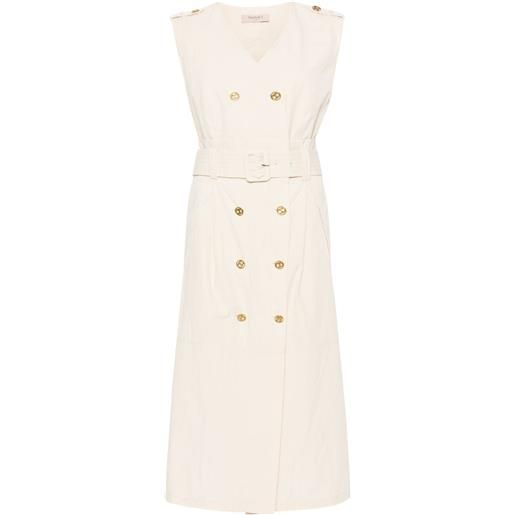 TWINSET abito midi doppiopetto - toni neutri