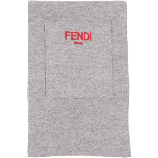Fendi Kids sciarpa reversibile con logo - f0wz4