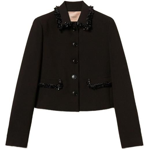 TWINSET blazer con decorazione - nero