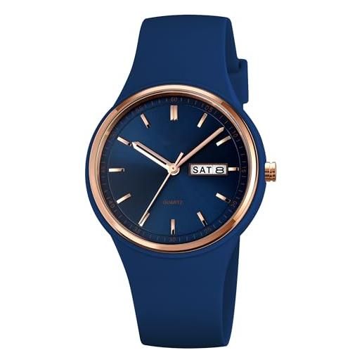 Tikkers Orologio Da Adulto RSPB Con Quadrante Stampato Pulcinella Di Mare - Cinturino Navy, Custodia In Metallo Riciclato