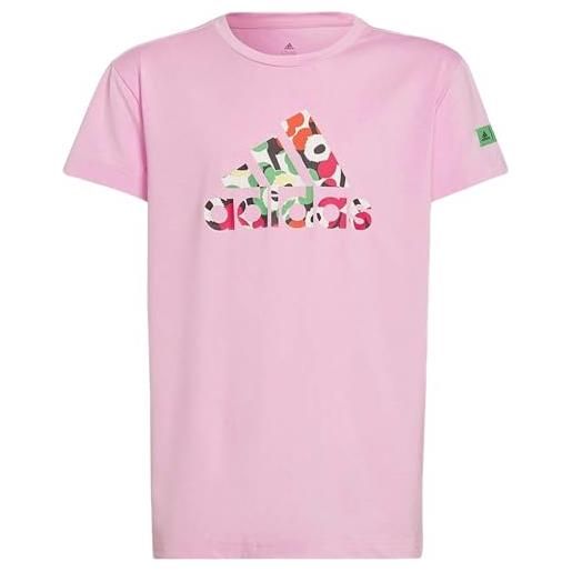 adidas t-shirt adidas mmk tee hd6743 bambina rosa rosa 13-14 anni