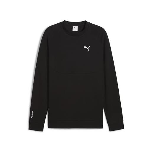 PUMA PUMAtech crew dk, felpe dell'equipaggio uomo, PUMA black, l