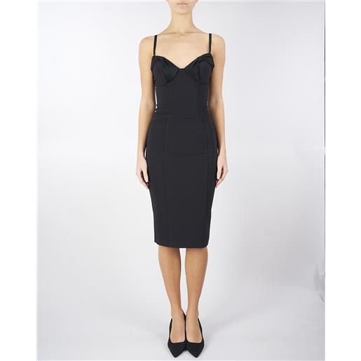 ELISABETTA FRANCHI abito in crêpe con fiocchi in raso