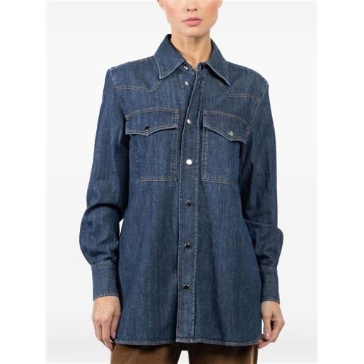 Seafarer camicia denim con tasche - blu