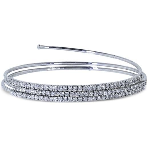 Mattia Cielo bracciale rugiada in oro bianco 18 carati con diamanti - argento