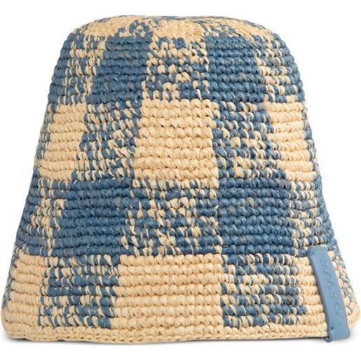 LOEWE cappello bucket a quadri - toni neutri