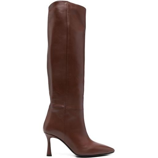 L Arianna stivali in pelle al ginocchio 75mm - marrone