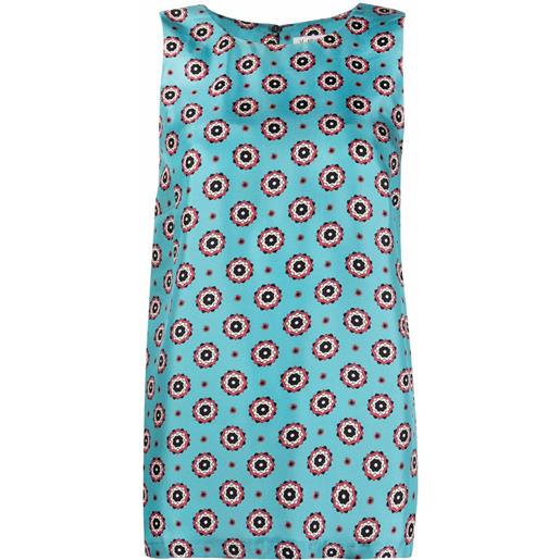 Alberto Biani blusa smanicata con stampa