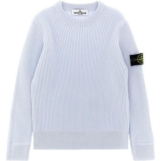 Stone Island Junior maglione con applicazione compass - bianco
