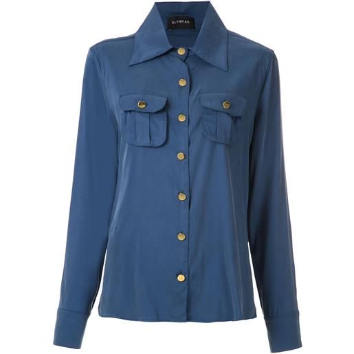 Olympiah camicia tulipe con tasche - blu
