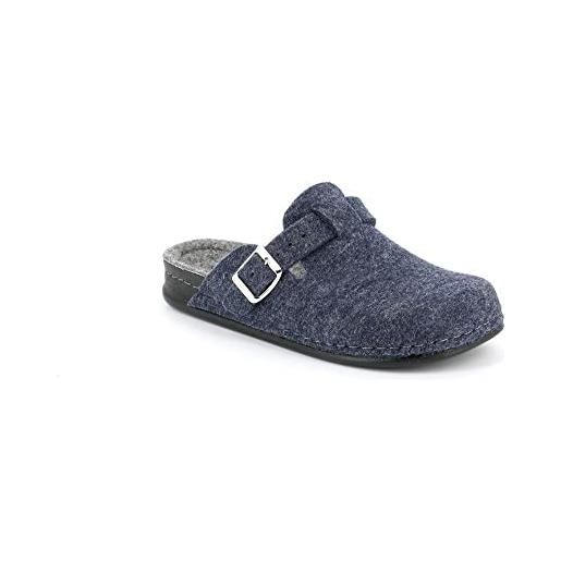 GRÜNLAND il benessere è naturale grunland ci0795 reps ciabatta donna s. Blu-grigio 42