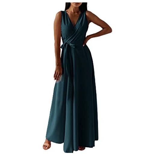 Daikascbny abiti donna estivi eleganti cerimonia abito da donna ballo abiti cocktail party da damigelle senza manica classico ruffled vintage festa lunghi sexy hot abito donna elegante ballo