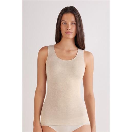 Intimissimi canotta spalla larga in modal ultralight con cashmere beige