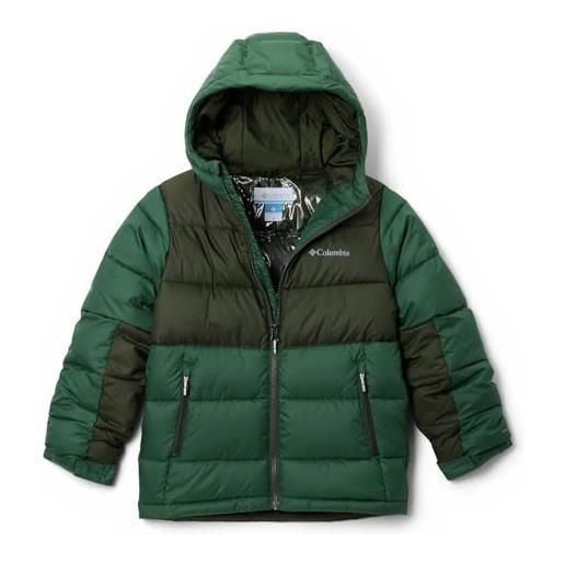 Columbia pike lake 2 - piumino con cappuccio, unisex, motivo foresta pluviale, verde, xl