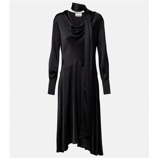 Ganni abito midi asimmetrico