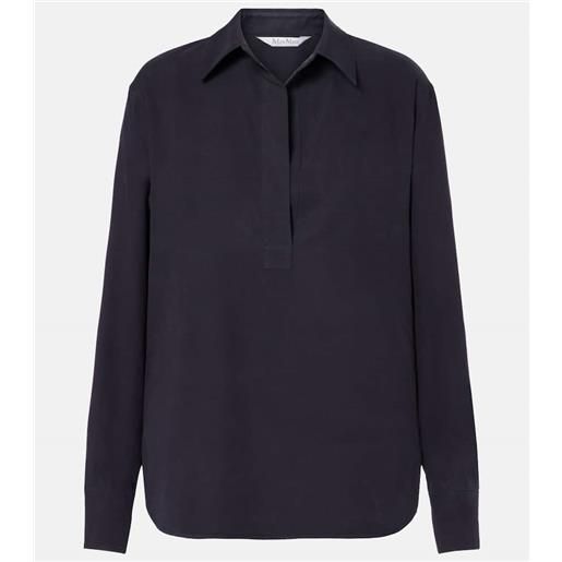 Max Mara blusa mirko in crãªpe di seta