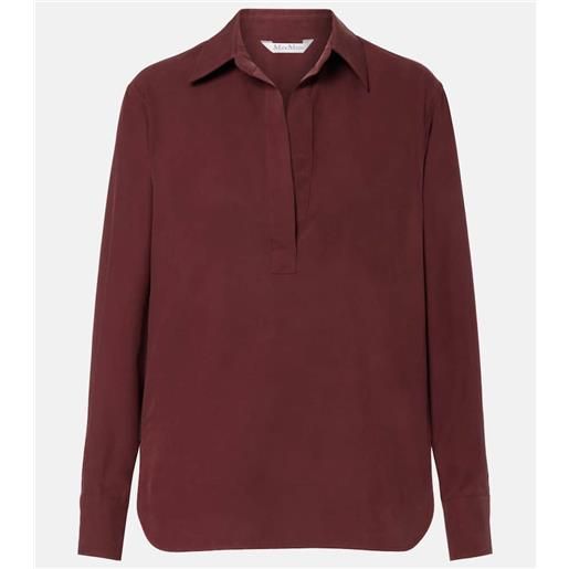 Max Mara blusa mirko in crãªpe di seta