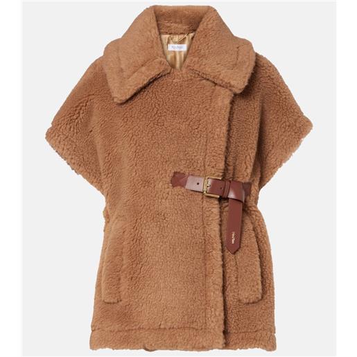 Max Mara mantella newbab in cammello e seta