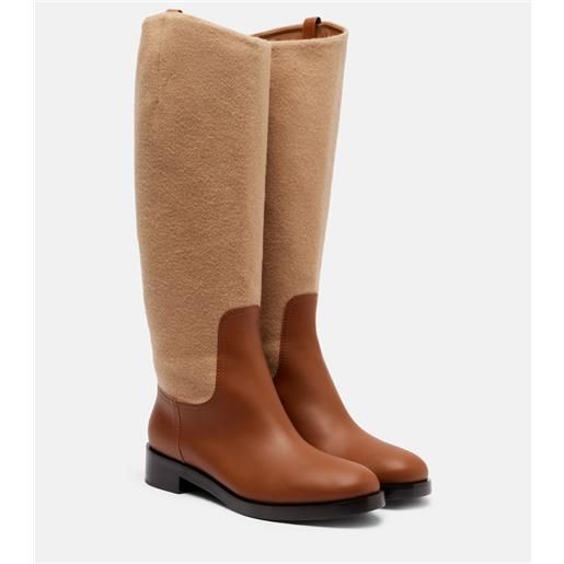 Max Mara stivali cavaliere in pelle